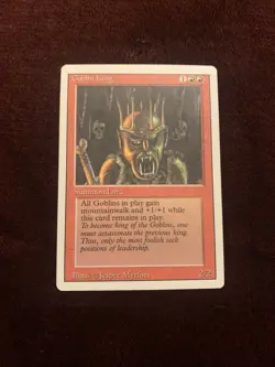 Goblin King Revised Edition MP Magic The Gathering MTG Card 1994 Vintage - Image 1