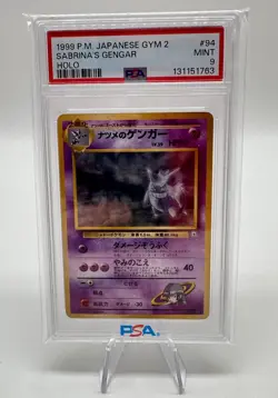 1999 Pokemon Challenge from the Darkness (Japanese) Sabrina's Gengar #094 PSA 9 - Image 1