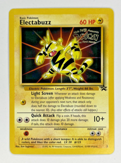 Pokemon Electabuzz #2 Warner Bros Movie Black Star Promo TCG Card LP - Image 1