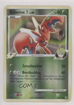 Scizor German Reverse Foil Pokemon Platinum Rising Rivals #48 2009 - Image 1