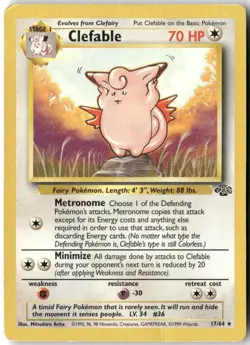 Clefable (17), Pokemon Jungle Rare, 17/64 MP - Image 1