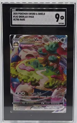 2020 Pokemon Sword & Shield Snorlax VMAX 142/202 Swsh01: Sword & Shield Holo - Image 1