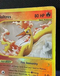 Moltres 21/144 - Pokemon Skyridge Set - Reverse Holo E Reader - DMG - Image 3