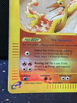 Moltres 21/144 - Pokemon Skyridge Set - Reverse Holo E Reader - DMG - Image 5