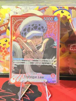OP14-001 Trafalgar Law Alt Art Leader One Piece Azure Sea’s Seven English NM #1 - Image 1