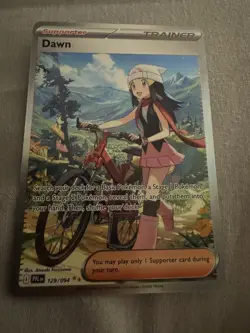 Pokemon Trading Card Dawn Trainer Full Art 129/094 Near Mint Phantasmal Flames - Image 1
