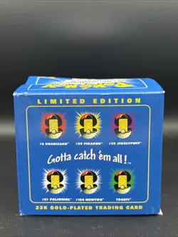 1999 Pokemon Mewtwo 23k Gold Plated Trading Card Blue Limited Edition Vintage - Image 3
