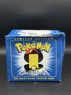 1999 Pokemon Mewtwo 23k Gold Plated Trading Card Blue Limited Edition Vintage - Image 5