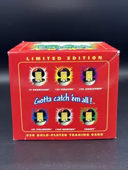 1999 Pokemon Burger King 23k Gold Plated Trading Card Togepi Red Sealed Vintage - Image 3
