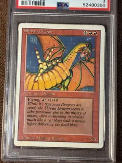 Birds of Paradise (PSA 5) + Shivan Dragon (PSA 3) Revised Edition Mislabeled MTG - Image 3