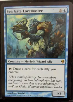 "Sea Gate Loremaster" Regular, NM, Zendikar No. 63/249 Ally - Image 1
