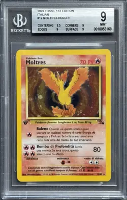 POKEMON~MOLTRES~12/62~1A EDIZIONE~FOSSIL~ITA~BGS 9 - Image 1