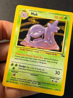 Muk 13/62 Fossil Unlimited Holo Rare - WOTC Pokemon Card B LP + - Image 3