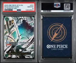 2025 DEAD MAN'S GAME ONE PIECE OP12-037 LEGACY OF THE MASTER ALT ART PSA 10 - Image 3