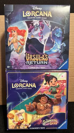 Disney Lorcana Shimmering Skies & Ursula’s Return Trove Boxes New Sealed - Image 1