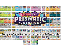 Pokemon Prismatic Evolutions Complete Common, Uncommon & Rare 100 Card Set - Image 1