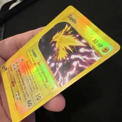 Pokemon Zapdos Aquapolis 044/147 Reverse Holo Rare 80 HP Basic Card TCG 2002 - Image 3