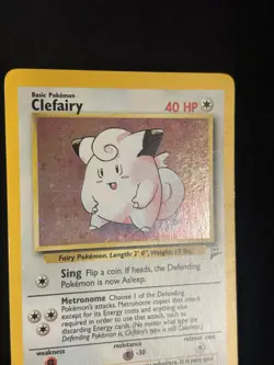 Clefairy 6/130 Holo Rare Base Set 2 Pokemon Card - Image 3