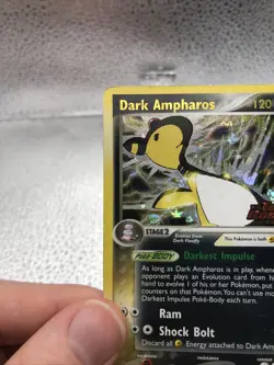 Team Rocket Returns #2/109 Dark Ampharos Reverse Holo English Pokemon Card - Image 3