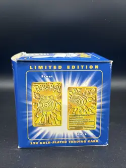 1999 Burger King Pokemon 23K Gold Plated Trading Card in box Poliwhirl - Image 4