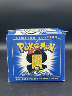 1999 Burger King Pokemon 23K Gold Plated Trading Card in box Poliwhirl - Image 5