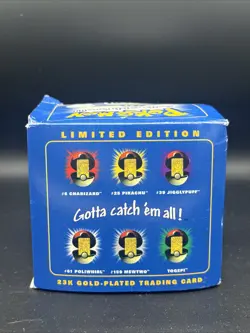 1999 Burger King Pokemon 23K Gold Plated Trading Card in box - Poliwhirl - Image 3
