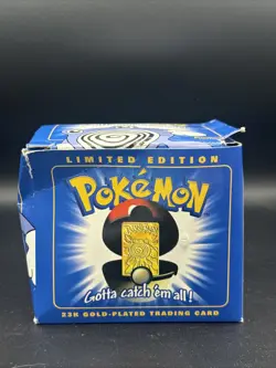 1999 Burger King Pokemon 23K Gold Plated Trading Card in box - Poliwhirl - Image 5