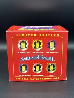 Sealed Pokemon 23k Gold Plated Jiggly puff*Trading Card Limited Edition Vintage - Image 3