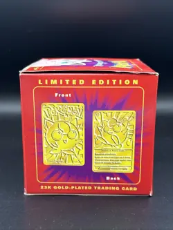 Sealed Pokemon 23k Gold Plated Jiggly puff*Trading Card Limited Edition Vintage - Image 4