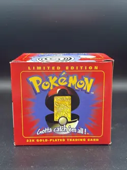 1999 Burger King Pokemon 23K Gold Plated Trading Card in box Poliwhirl - Image 5