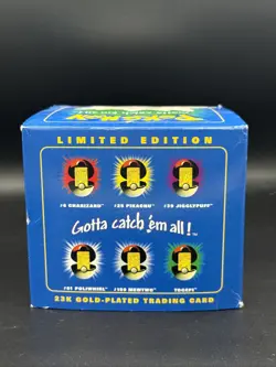 1999 Pokemon Burger King 23k Gold Plated Trading Card Togepi Blue Sealed Vintage - Image 3