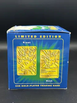 1999 Pokemon Burger King 23k Gold Plated Trading Card Togepi Blue Sealed Vintage - Image 4