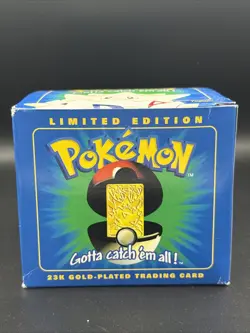 1999 Pokemon Burger King 23k Gold Plated Trading Card Togepi Blue Sealed Vintage - Image 5