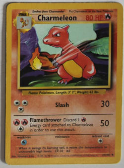 Pokemon TCG Charmeleon 24/102 Original Base Set Uncommon Card - Image 1