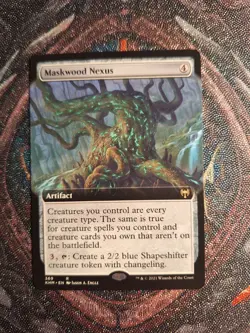 Foil Maskwood Nexus (Extended Art) Borderless Kaldheim MTG Rare - Image 2