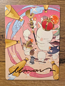 Magic MTG Final Fantasy Summon: Good King Mog XII 41/53 Art Series Gold Stamped - Image 1