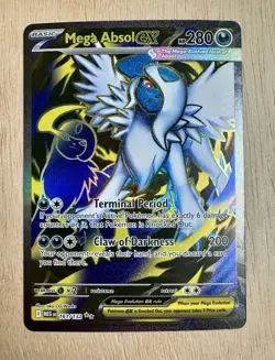 Mega Absol ex 2025 Pokemon TCG Mega Evolution #161/132 Ultra Rare Full Art NM - Image 1