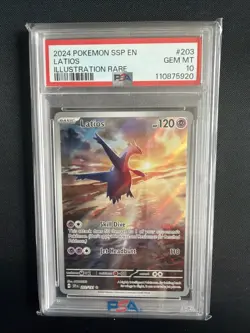 Pokemon TCG Latios 203/191 S&V Surging Sparks PSA 10 Gem Mint Illustration Rare - Image 1
