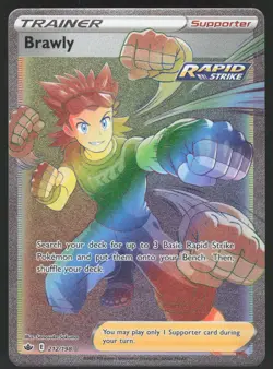 Brawly 212/198 Secret Rare Pokemon TCG Chilling Reign NM - Image 1