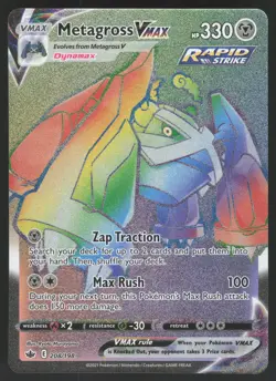 Metagross VMAX 208/198 Secret Rare Pokemon TCG Chilling Reign NM - Image 1