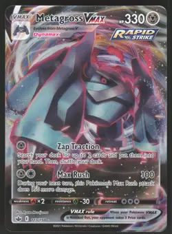 Metagross VMAX 113/198 Ultra Rare Pokemon TCG Chilling Reign NM - Image 1