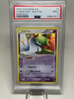 2005 Pokemon EX PSA 9 Gardevoir Reverse Foil Emerald 4/106 - Image 1