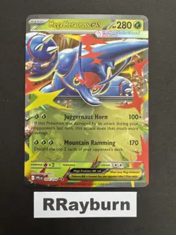 Pokemon Mega Heracross ex 004/094 Me02: Phantasmal Flames Double Rare Holo - Image 1