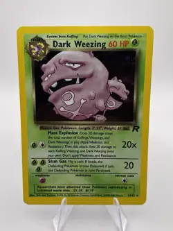 Pokemon TCG Dark Weezing 14/82 Team Rocket Unlimited Holo - LP - Image 1
