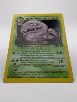 Pokemon TCG Dark Weezing 14/82 Team Rocket Unlimited Holo - LP - Image 2