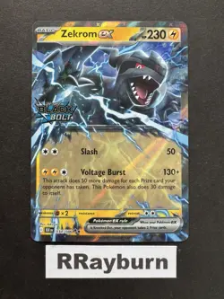 Pokemon Zekrom ex (Black Bolt Stamped) 034/086 Sv: Black Bolt Double Rare Holo - Image 1