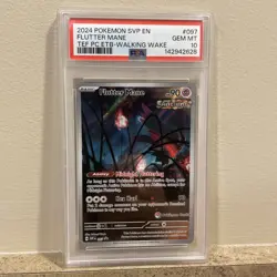 PSA 10 Flutter Mane Pokemon Center ETB Promo Temporal Forces 2024 Pokemon #097 - Image 1