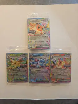 Pokemon Prismatic Evolutions Lot Of 4 Sealed Stamped Surprise Box Promos - Image 1
