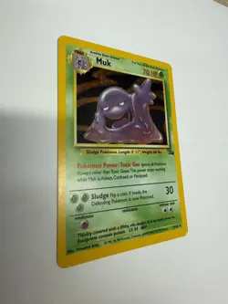 Pokemon Muk 13/62 Fossil Unlimited Holo Rare 70HP Stage 1 Sludge 1999 - Image 3