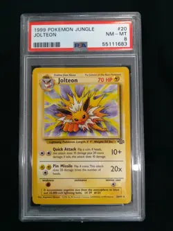Graded PSA 8 JOLTEON #20 1999 Pokemon Jungle NM - MT - Image 1